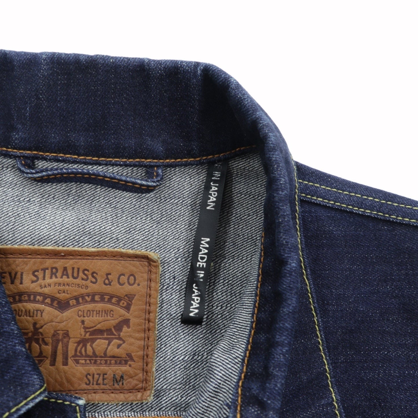 Levi's 日本製 タイプ 2nd デニムジャケット Gジャン M インディゴ PCL15-101B プリーツ レザーパッチ