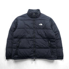 THE NORTH FACE 90年代 600フィルパワー ヌプシ ダウンジャケット 2XL ドローコード ブラック スタンドカラー