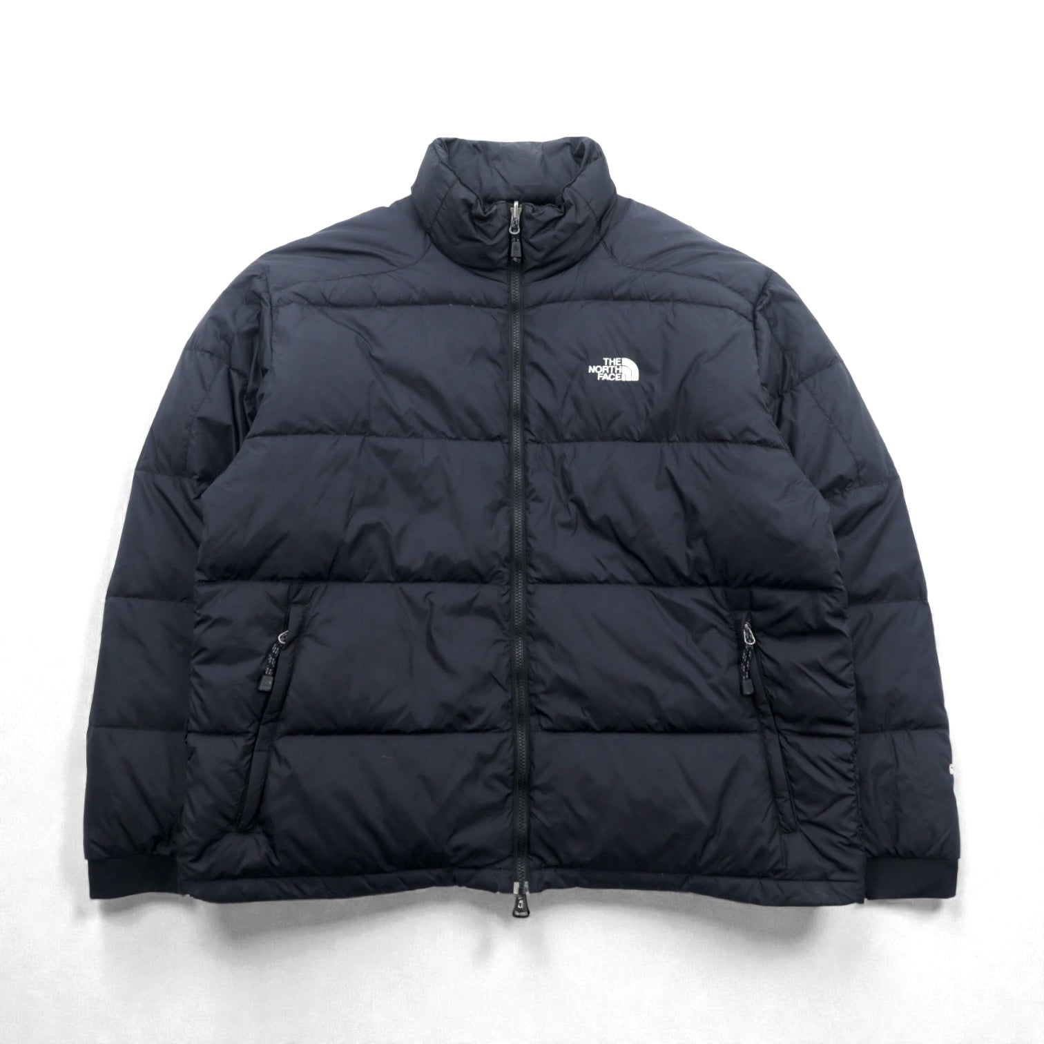 THE NORTH FACE 90年代 600フィルパワー ヌプシ ダウンジャケット 2XL ドローコード ブラック スタンドカラー