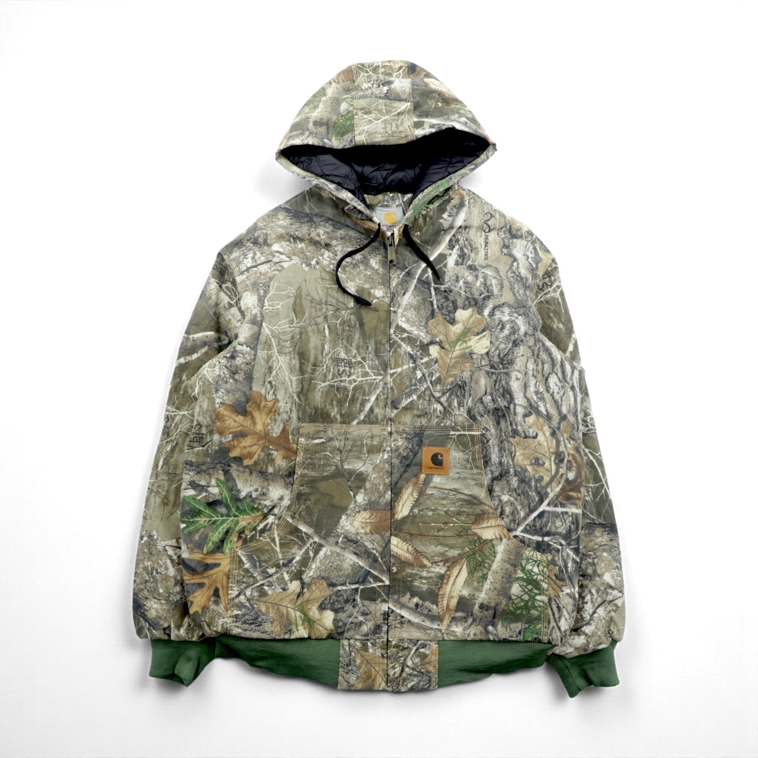 carhartt リメイク 再構築 リアルツリーカモ アクティブジャケット パーカー ブルゾン L カーキ コットン