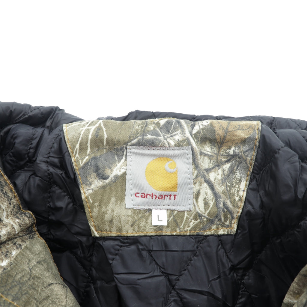 carhartt リメイク 再構築 リアルツリーカモ アクティブジャケット パーカー ブルゾン L カーキ コットン