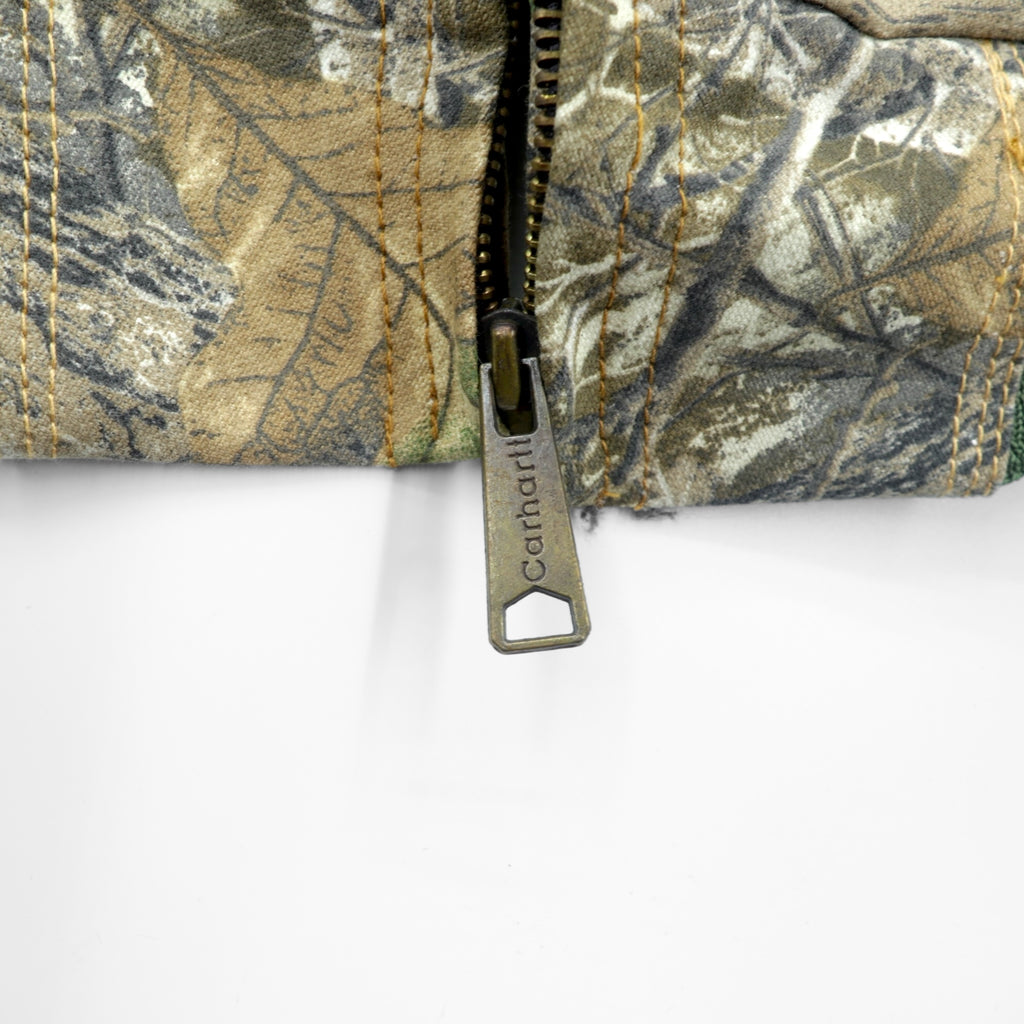 carhartt リメイク 再構築 リアルツリーカモ アクティブジャケット パーカー ブルゾン L カーキ コットン