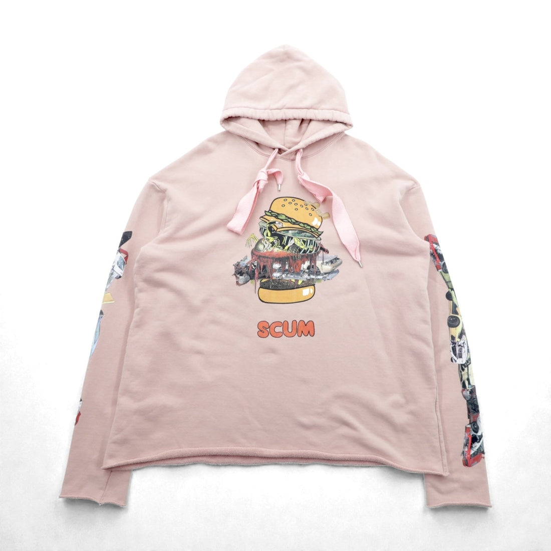 KIDILL Big Sweatshirt Hoodie SKUM PARKA Pullover FREE Pink Cotton KL319 Made in Japan