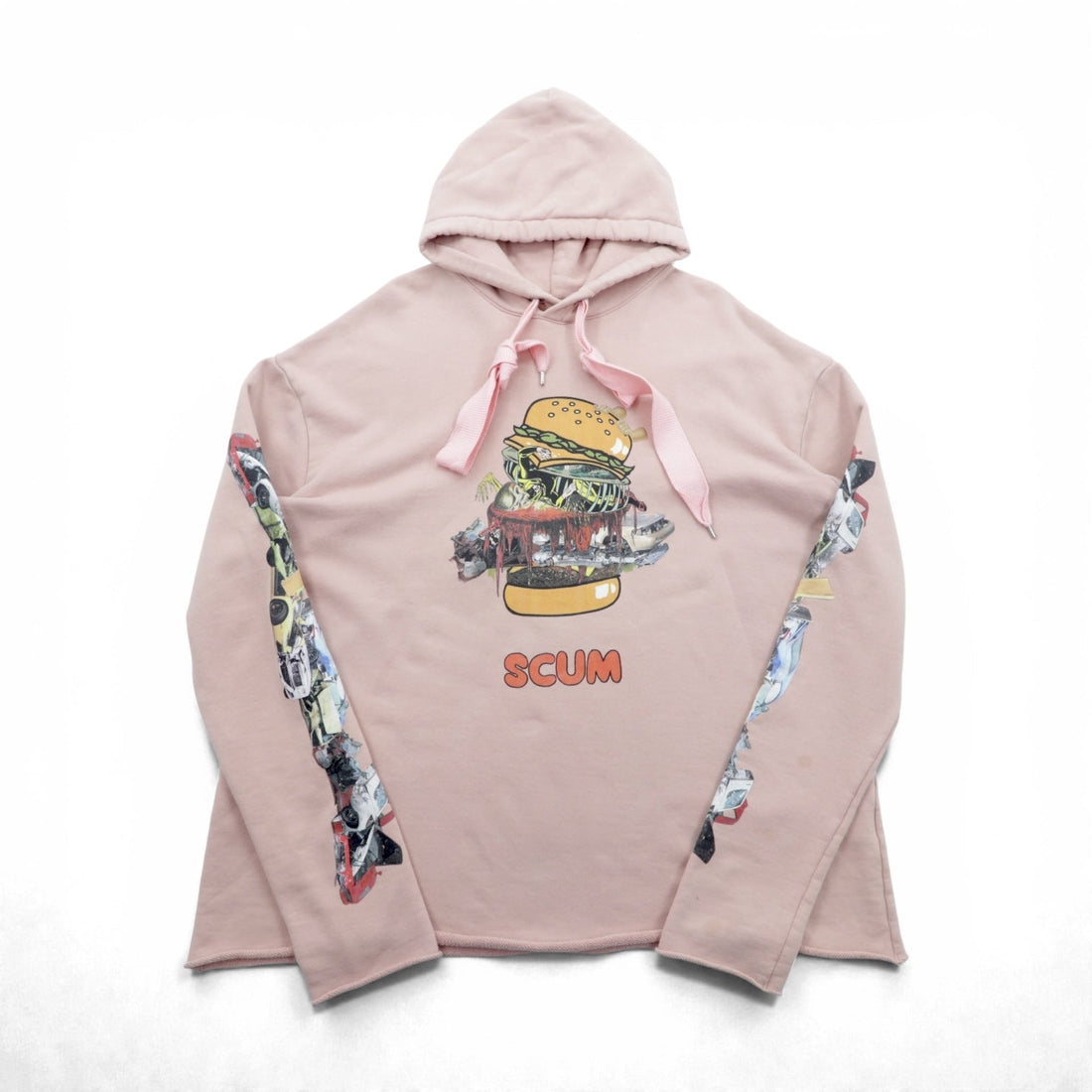 KIDILL Big Sweatshirt Hoodie SKUM PARKA Pullover FREE Pink Cotton KL319 Made in Japan