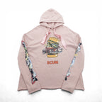 KIDILL ビッグスウェットパーカー SKUM PARKA プルオーバー FREE ピンク コットン KL319 日本製