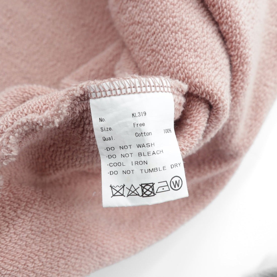 KIDILL Big Sweatshirt Hoodie SKUM PARKA Pullover FREE Pink Cotton KL319 Made in Japan