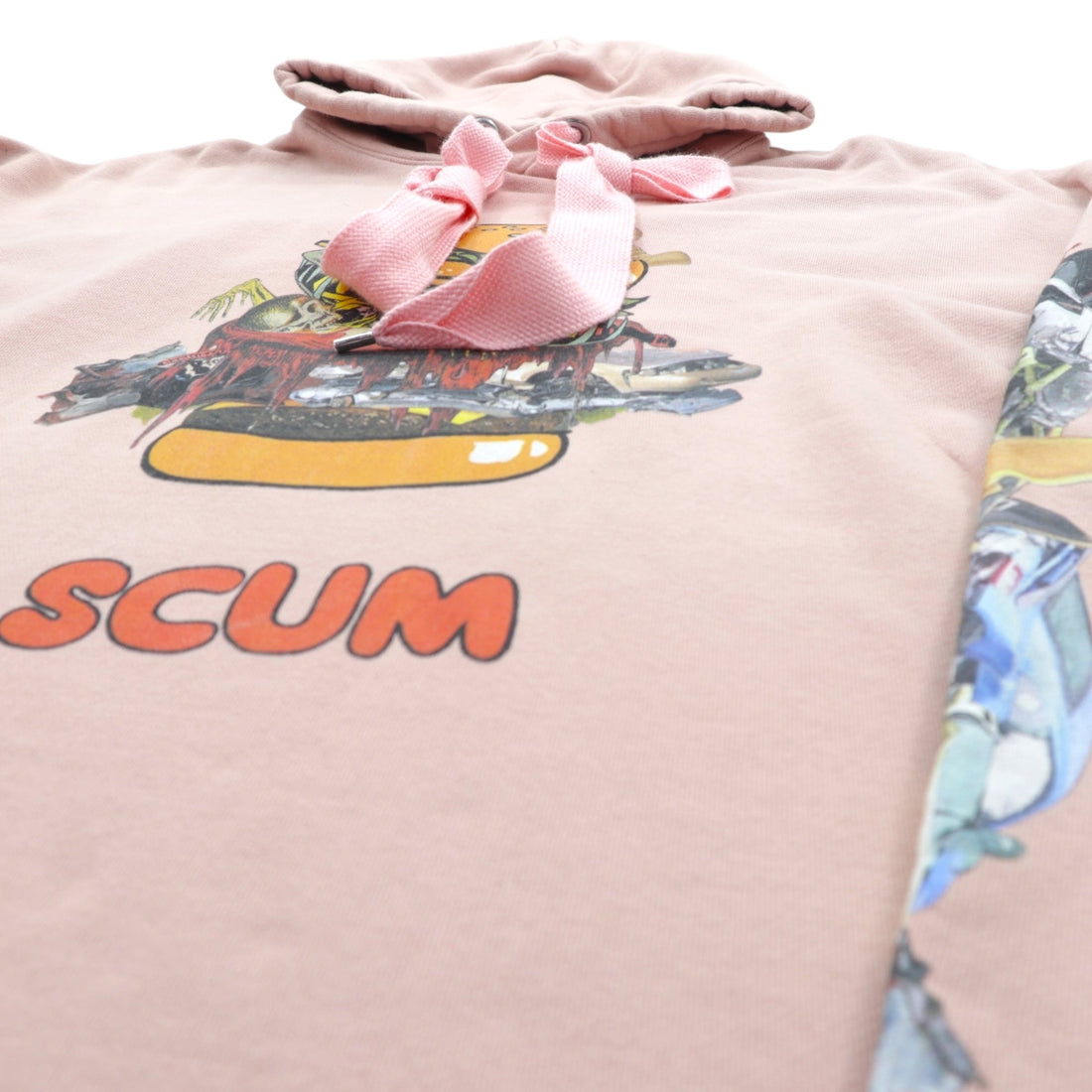KIDILL Big Sweatshirt Hoodie SKUM PARKA Pullover FREE Pink Cotton KL319 Made in Japan
