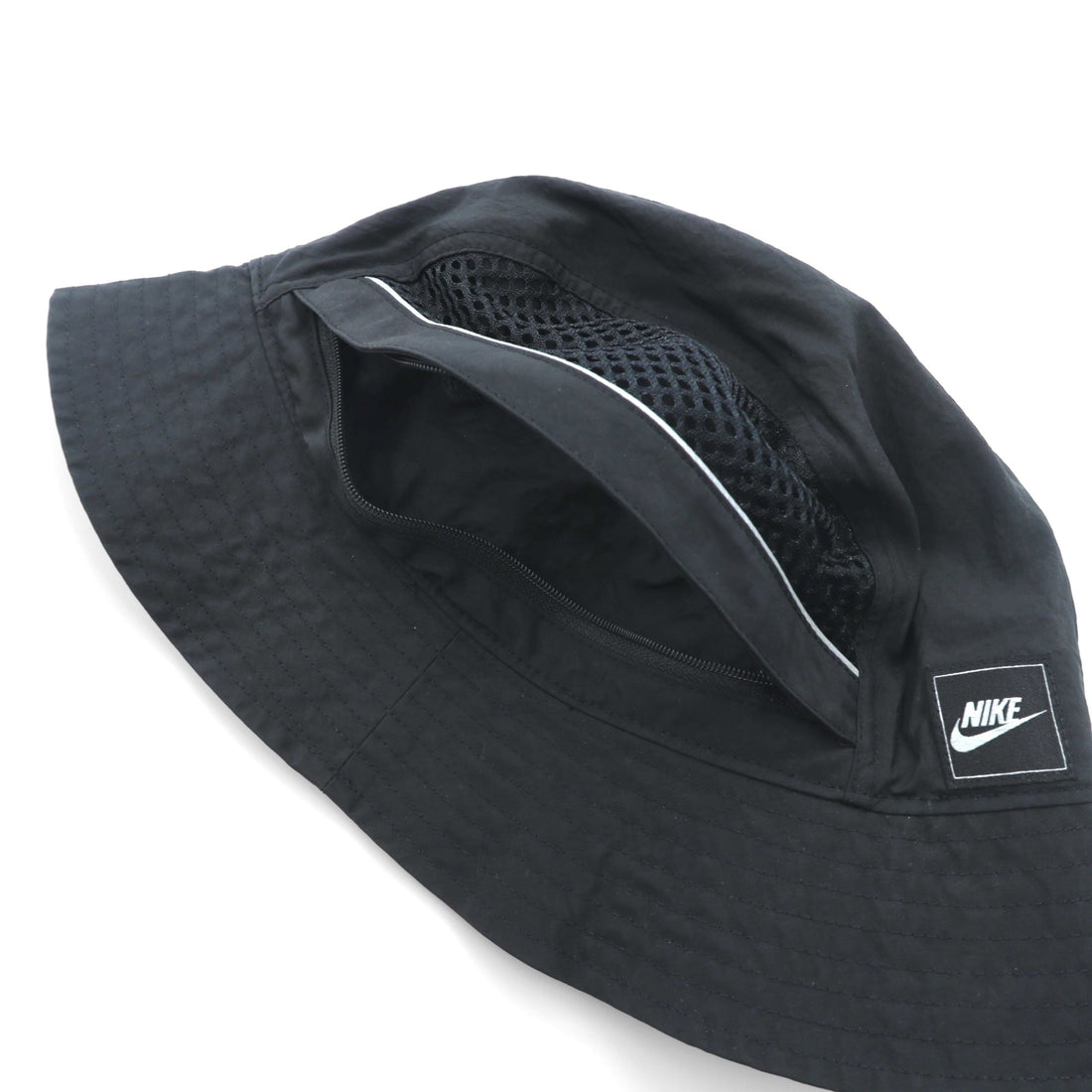 NIKE バケットハット メッシュ ポケット付き ブラック ナイロン Bucket Mesh Cap BV3363-010
