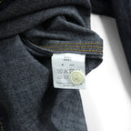 HOUSTON USAコットン デニム ワーク シャツ L ネイビー 濃紺 インディゴ 3本針ステッチ 空環残し 2024年モデル