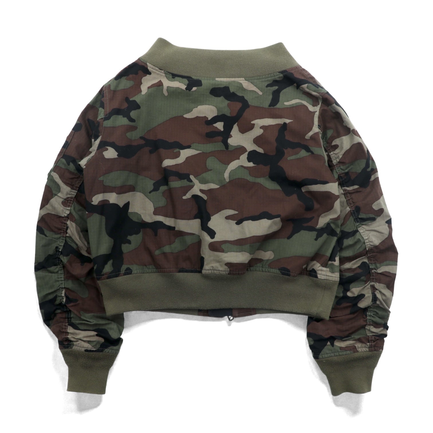 JOHN LAWRENCE SULLIVAN クロップド MA-1 フライトジャケット 短丈 FREE カーキ カモフラ リップストップ BZ17-01-09 日本製