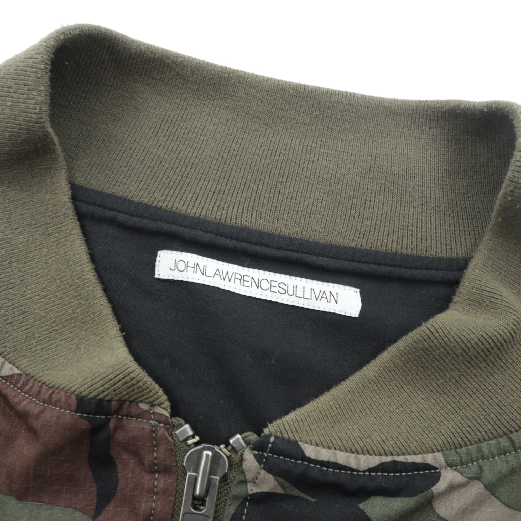 JOHN LAWRENCE SULLIVAN クロップド MA-1 フライトジャケット 短丈 FREE カーキ カモフラ リップストップ BZ17-01-09 日本製