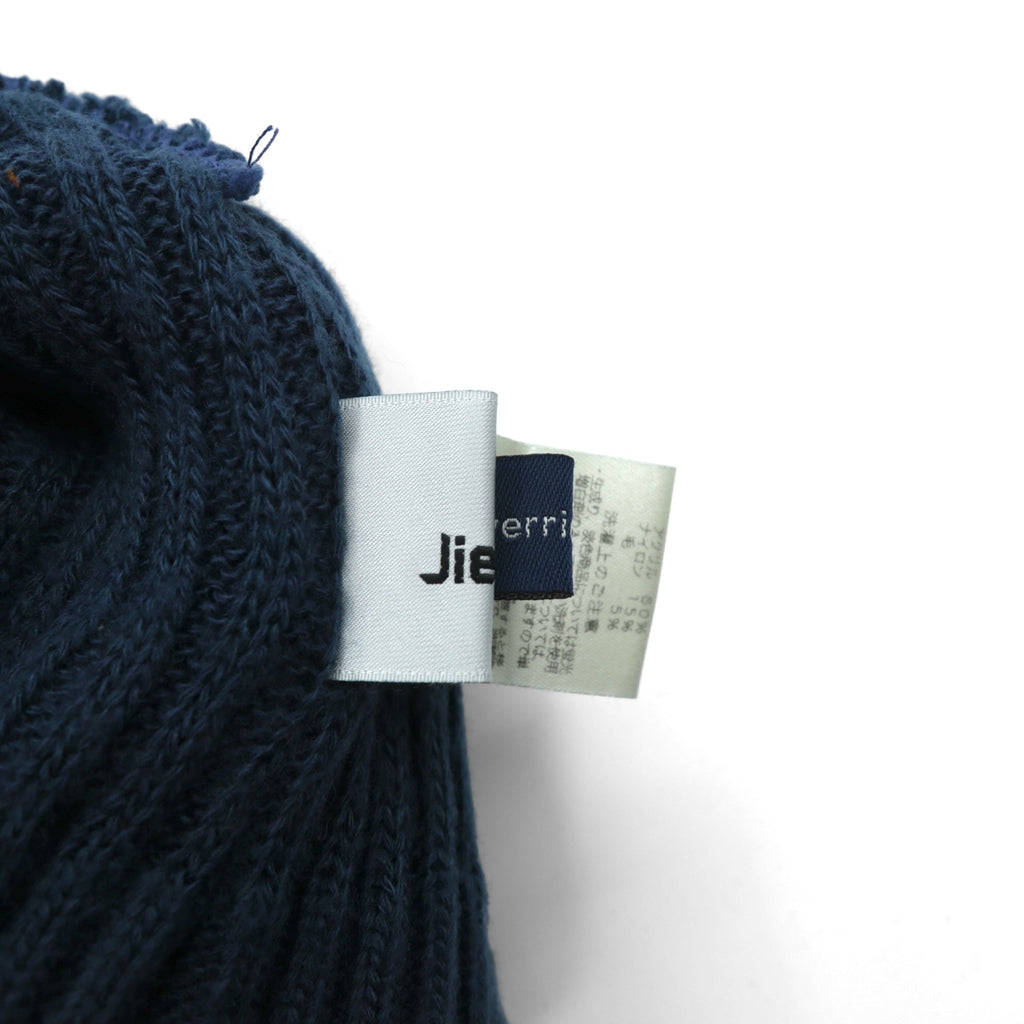 JieDa × override 日本製 ビーニー ニット帽 ネイビー アクリル BIG KNIT CAP youth 833790904