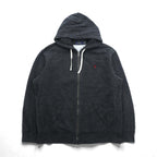 Polo Ralph Lauren Reverse Weave Zip Hoodie XL Charcoal Gray Small Pony Embroidery