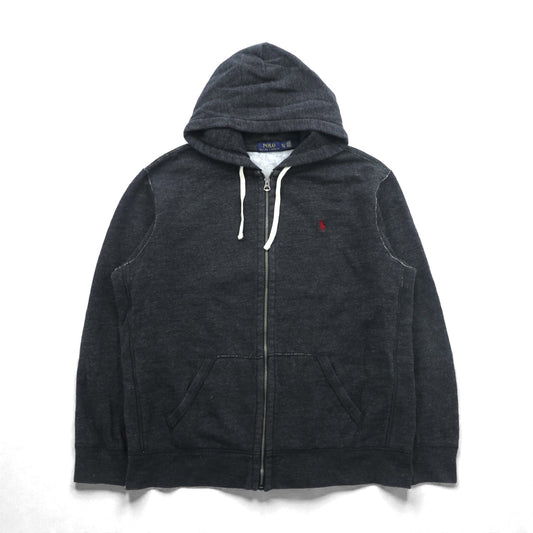 Polo Ralph Lauren リバースウィーブ ジップパーカー XL チャコールグレー スモールポニー刺繍