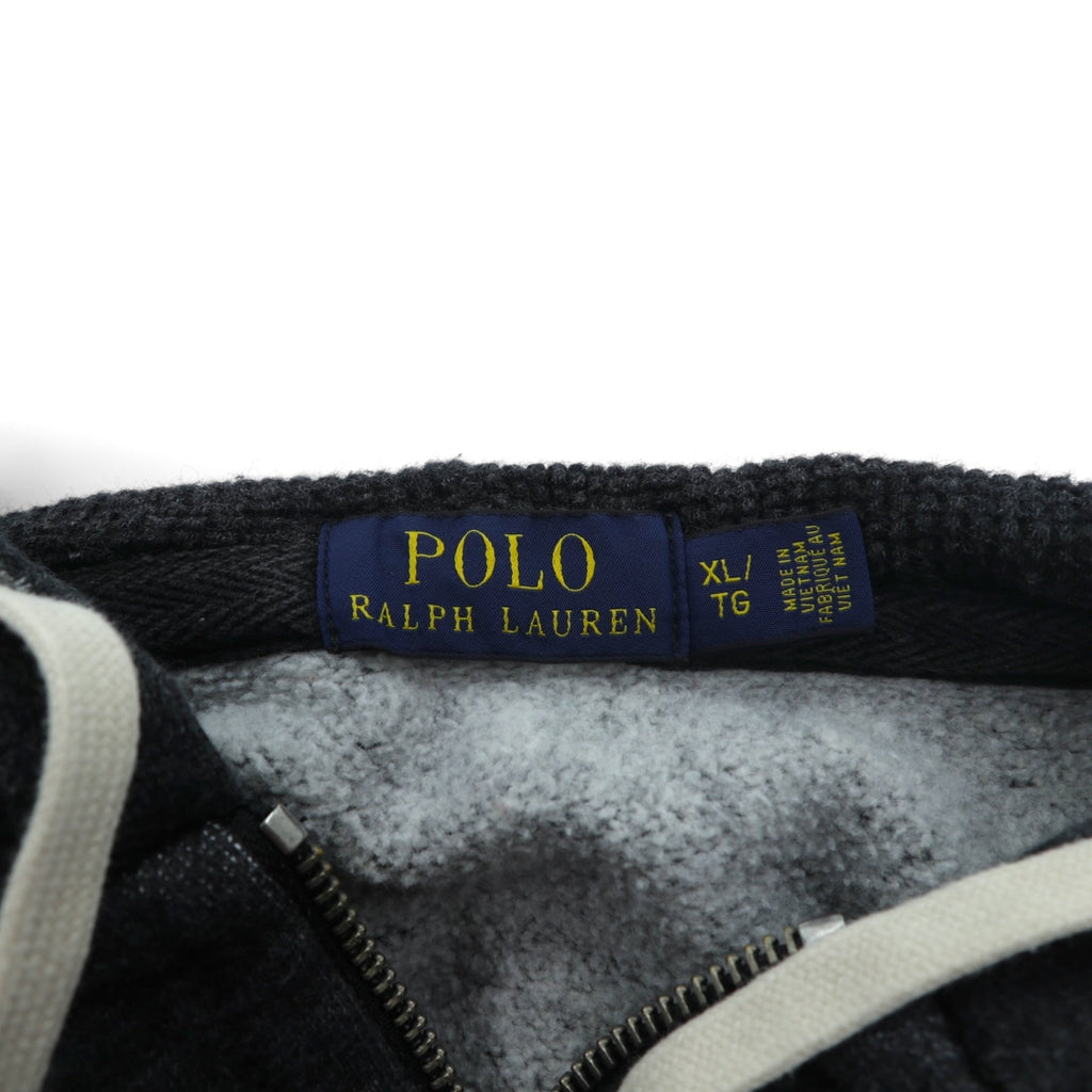 Polo Ralph Lauren Reverse Weave Zip Hoodie XL Charcoal Gray Small Pony Embroidery