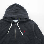 Polo Ralph Lauren Reverse Weave Zip Hoodie XL Charcoal Gray Small Pony Embroidery