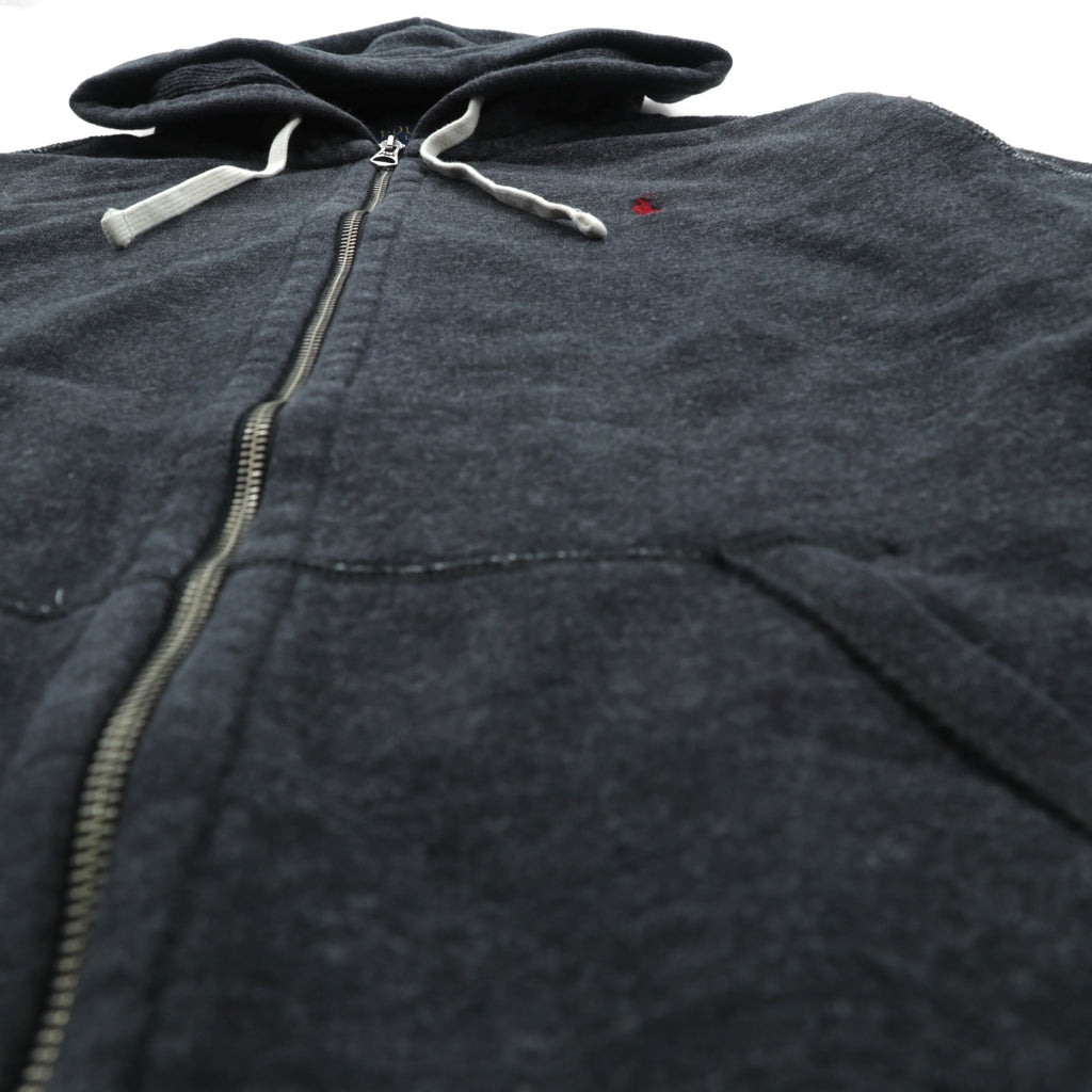 Polo Ralph Lauren Reverse Weave Zip Hoodie XL Charcoal Gray Small Pony Embroidery