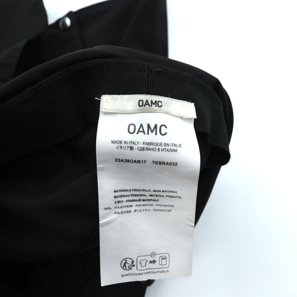 OAMC 2WAY キャップ VEILED CAP バラクラバ ブラック サンシェード 着脱可 ドローコード 23A28OAB17 TESBA032 イタリア製