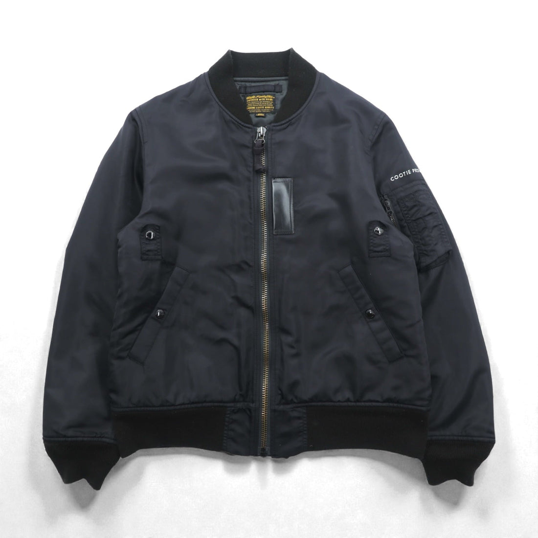 COOTIE PRODUCTIONS Made in Japan MA-1 Flight Jacket L Black Padded Nylon