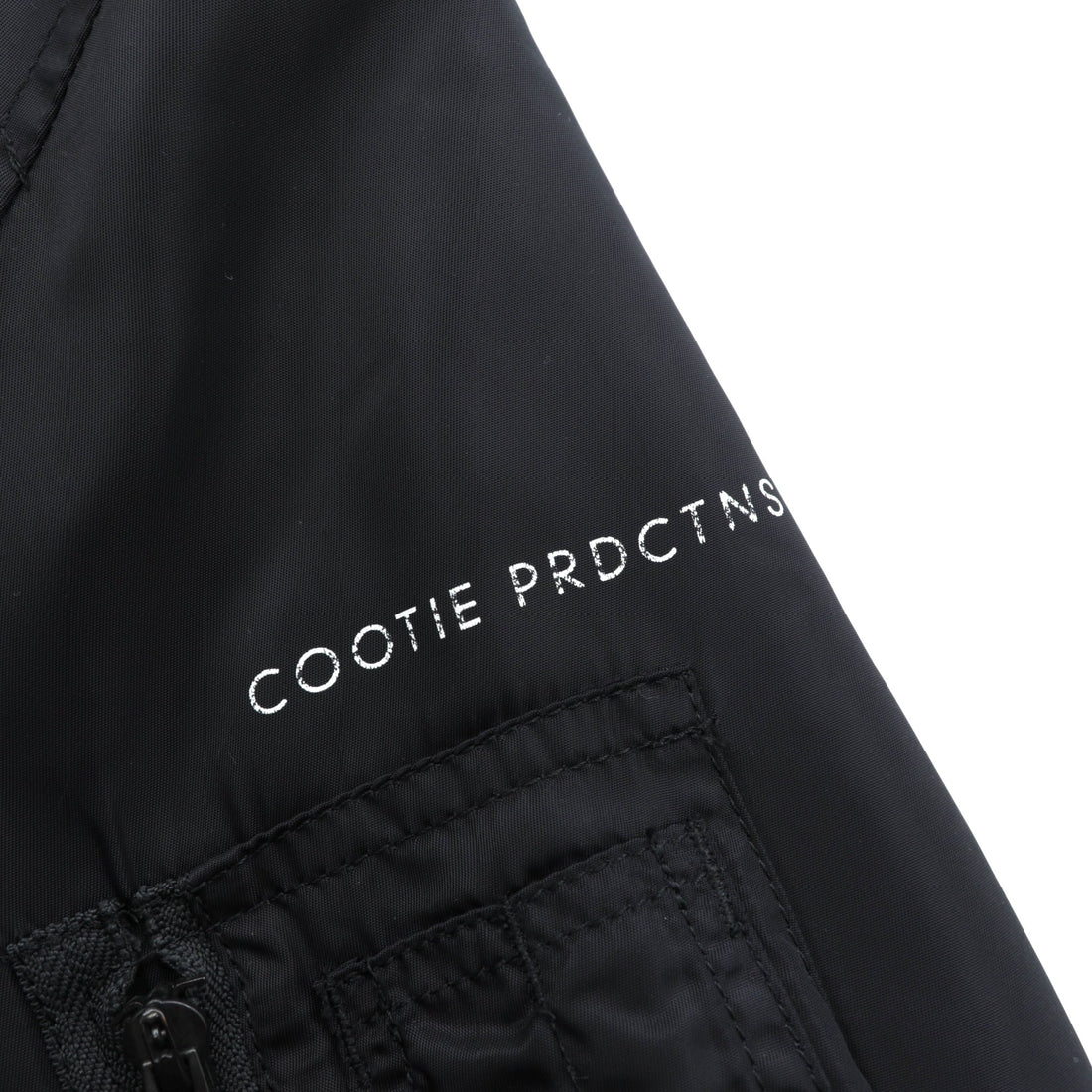 COOTIE PRODUCTIONS Made in Japan MA-1 Flight Jacket L Black Padded Nylon