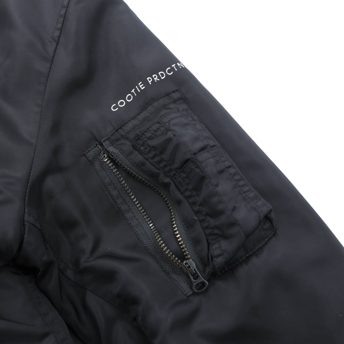 COOTIE PRODUCTIONS Made in Japan MA-1 Flight Jacket L Black Padded Nylon