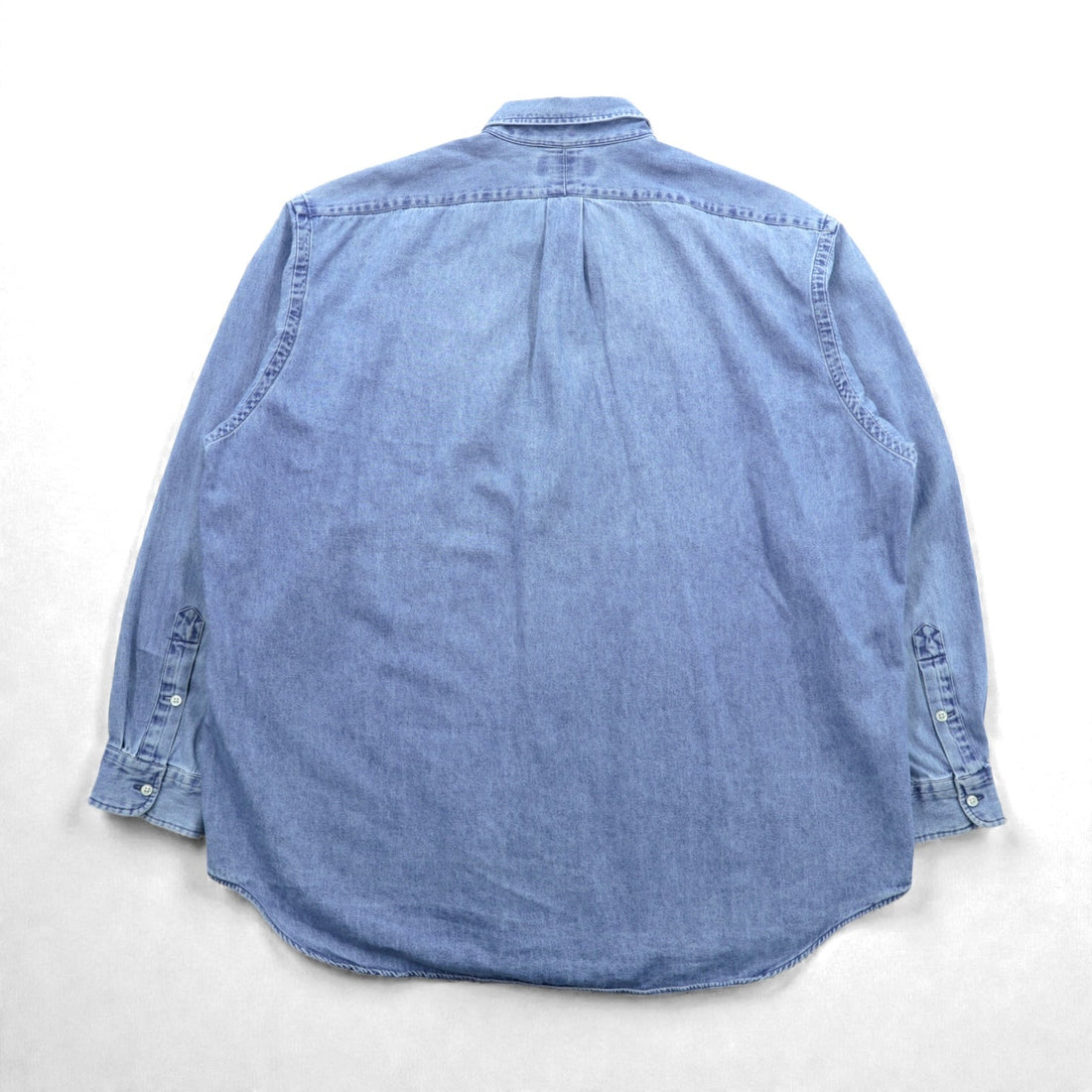 Ralph Lauren 90s Button-Down Denim Shirt, Size 2XL, Indigo Blake with Small Pony Embroidery