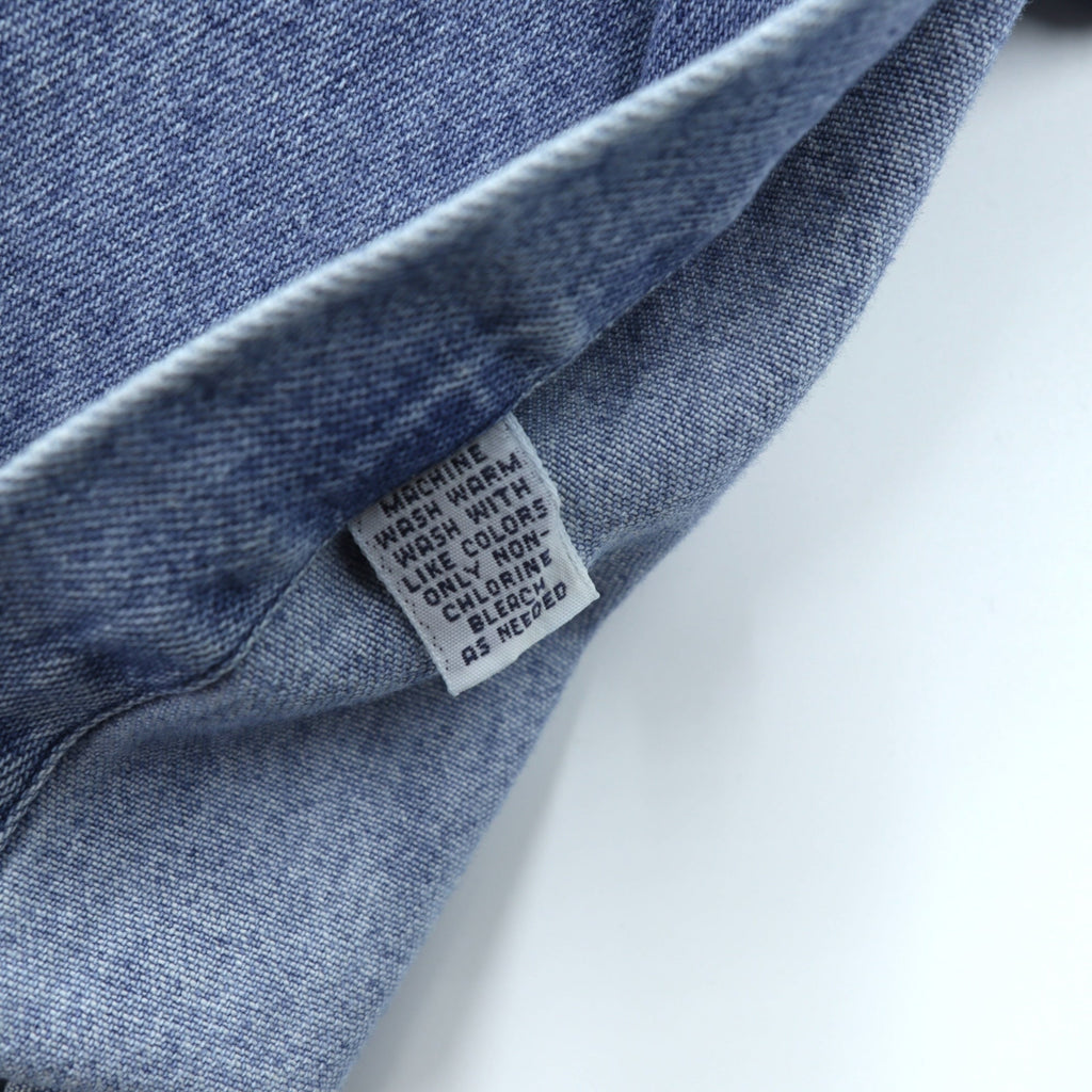 Ralph Lauren 90s Button-Down Denim Shirt, Size 2XL, Indigo Blake with Small Pony Embroidery