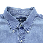 Ralph Lauren 90s Button-Down Denim Shirt, Size 2XL, Indigo Blake with Small Pony Embroidery