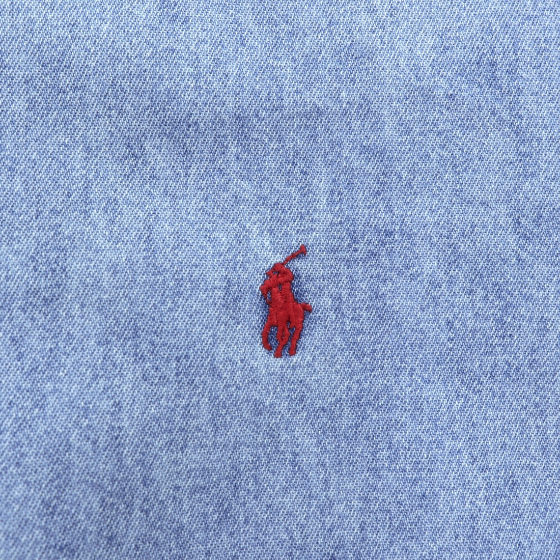 Ralph Lauren 90s Button-Down Denim Shirt, Size 2XL, Indigo Blake with Small Pony Embroidery