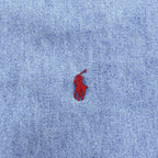 Ralph Lauren 90s Button-Down Denim Shirt, Size 2XL, Indigo Blake with Small Pony Embroidery