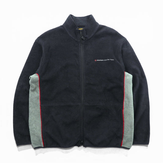 NAUTICA 00年代 USA製 ダブルジップ フリースジャケット L ブラック COMPETITON