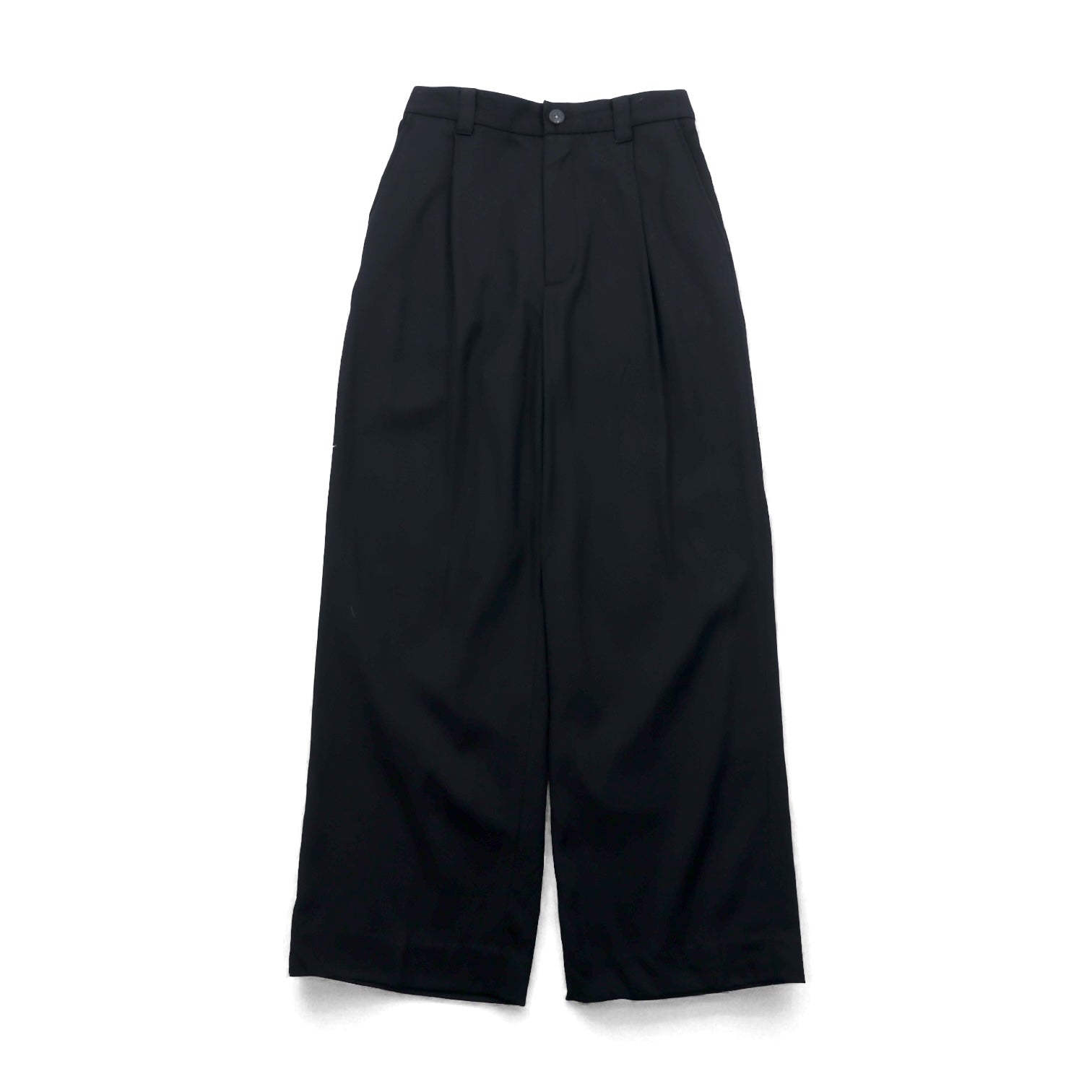 MAISON SPECIAL カルゼ ウール ギャバ 1タック イージー ワイドパンツ スラックス M ブラック フレア ブーツカット 11202461312 ユニセックス