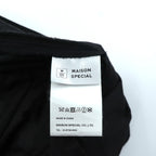 MAISON SPECIAL カルゼ ウール ギャバ 1タック イージー ワイドパンツ スラックス M ブラック フレア ブーツカット 11202461312 ユニセックス