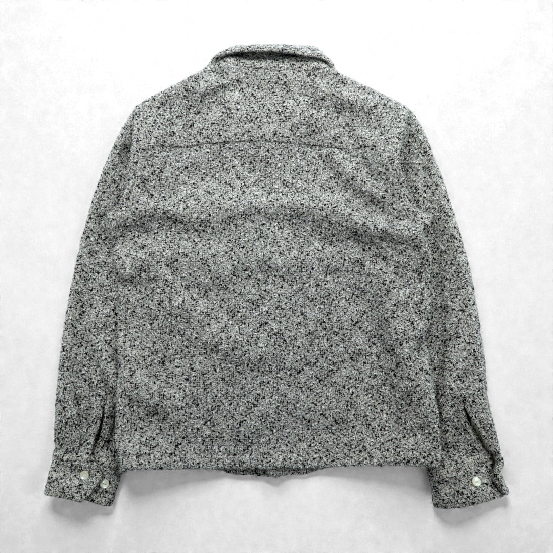 GANGSTERVILLE Open Collar Knep Tweed Work Shirt, Size S, Chest Pocket, Two-Face, GSV-17-AW, Made in Japan