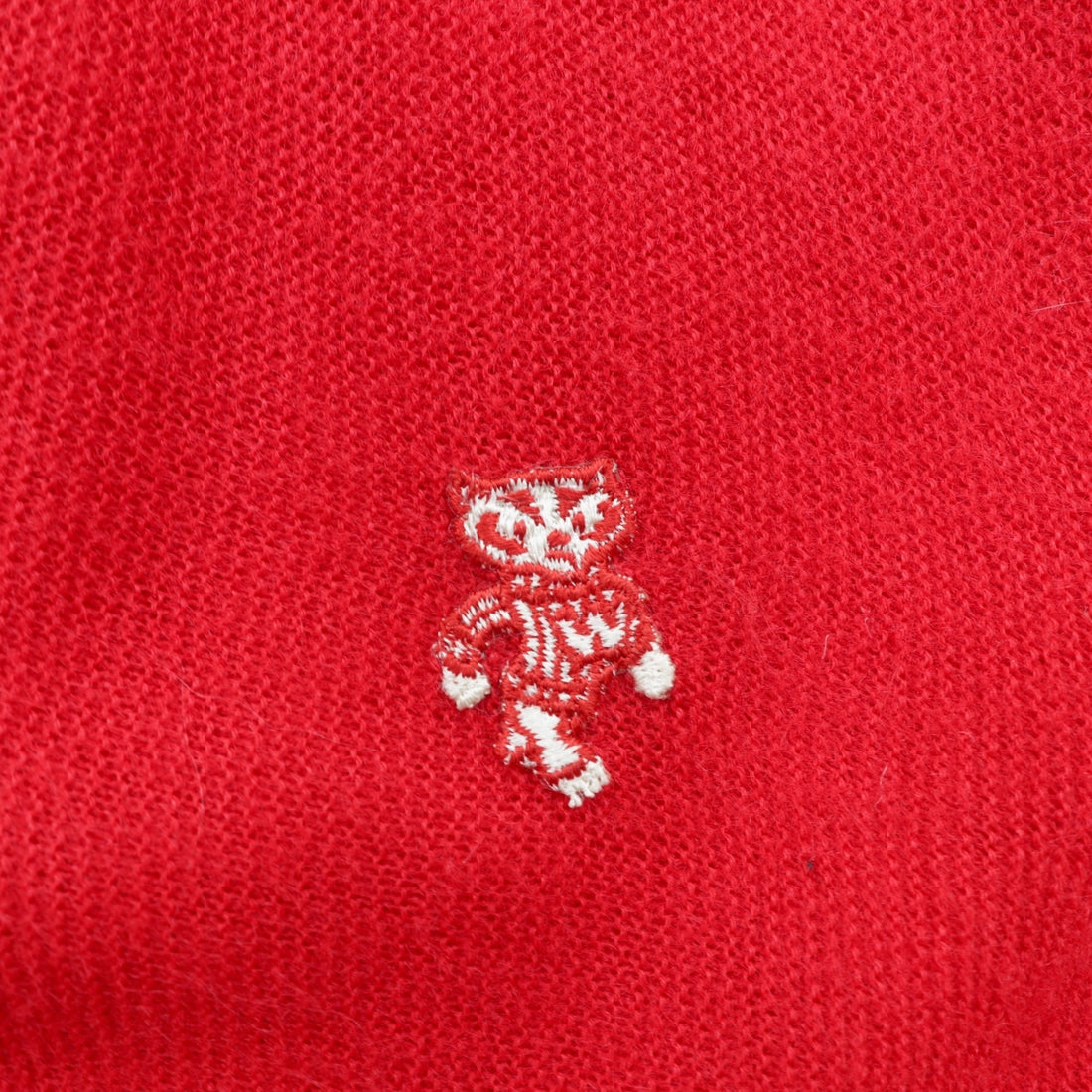 The FOX Collection by JC PENNEY 80年代 USA製 ヴィンテージ Vネック ニット セーター XL レッド ワンポイントロゴ