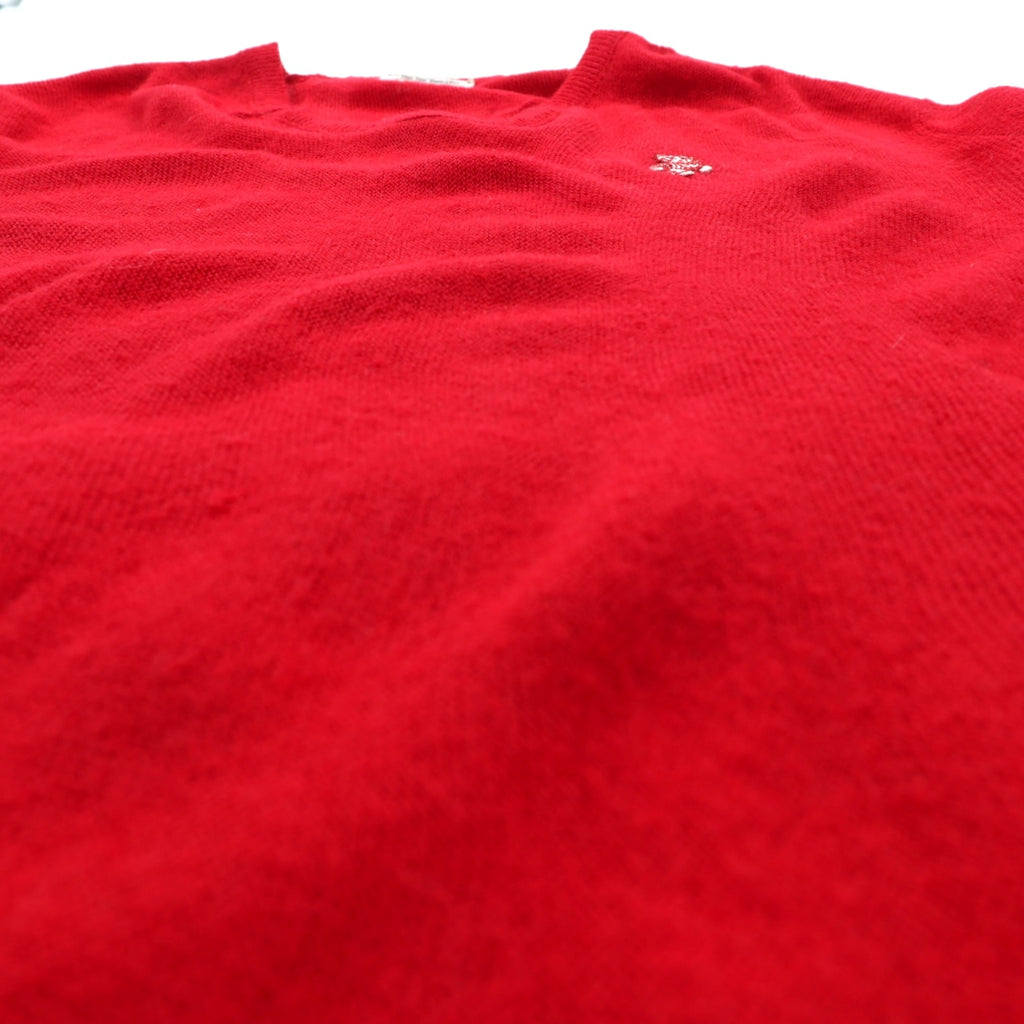 The FOX Collection by JC PENNEY 80年代 USA製 ヴィンテージ Vネック ニット セーター XL レッド ワンポイントロゴ