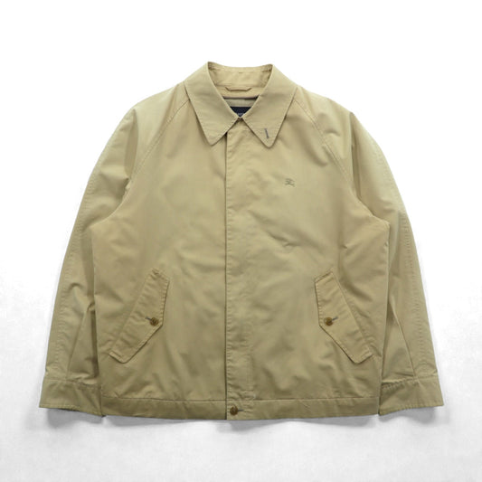 BURBERRY 日本製 スウィングトップ ハリントンジャケット L ベージュ チンストラップ ワンポイントロゴ
