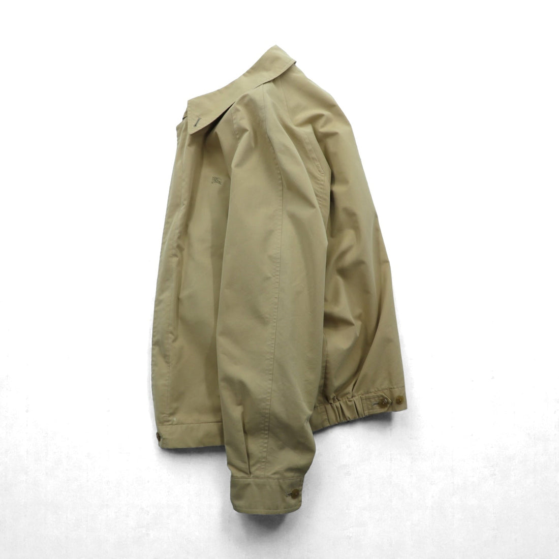 BURBERRY Made in Japan Swing Top Harrington Jacket L Beige Chin Strap One Point Logo