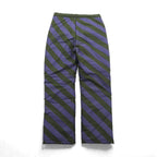 MASH アウトドア 中綿パンツ ダウンパンツ M ストライプ ナイロン 裾ジップ ブーツカット MS-TRA-08