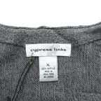 Cypress Links Vネック ニット カーディガン XL グレー アクリル 未使用品
