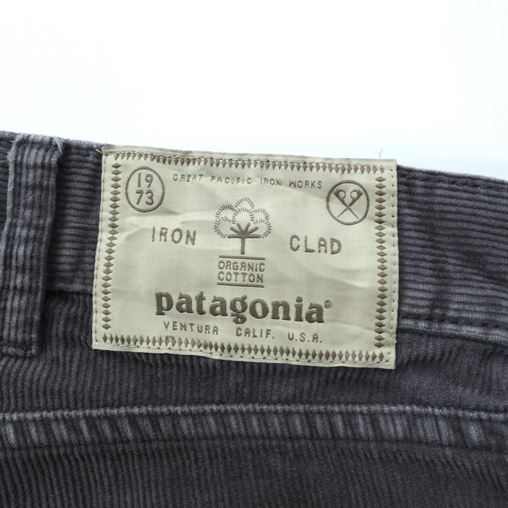Patagonia コーデュロイ チノパンツ ワークパンツ XL グレー ストレートフィット ORGANIC COTTON 55920