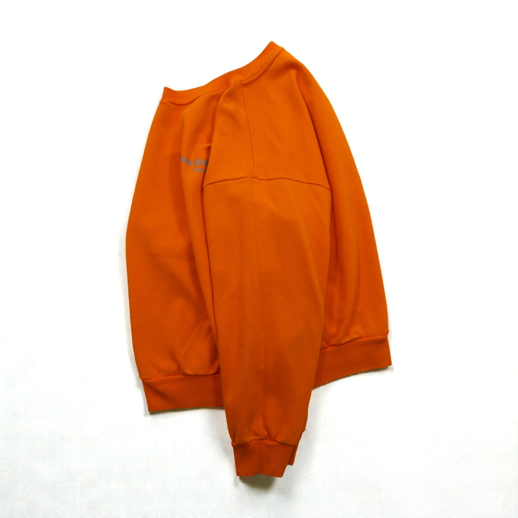 Gosha Rubchinskiy Crew Neck Sweatshirt, Large, Orange, One Point Logo, G011-T009, Made in Turkey