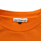 Gosha Rubchinskiy Crew Neck Sweatshirt, Large, Orange, One Point Logo, G011-T009, Made in Turkey