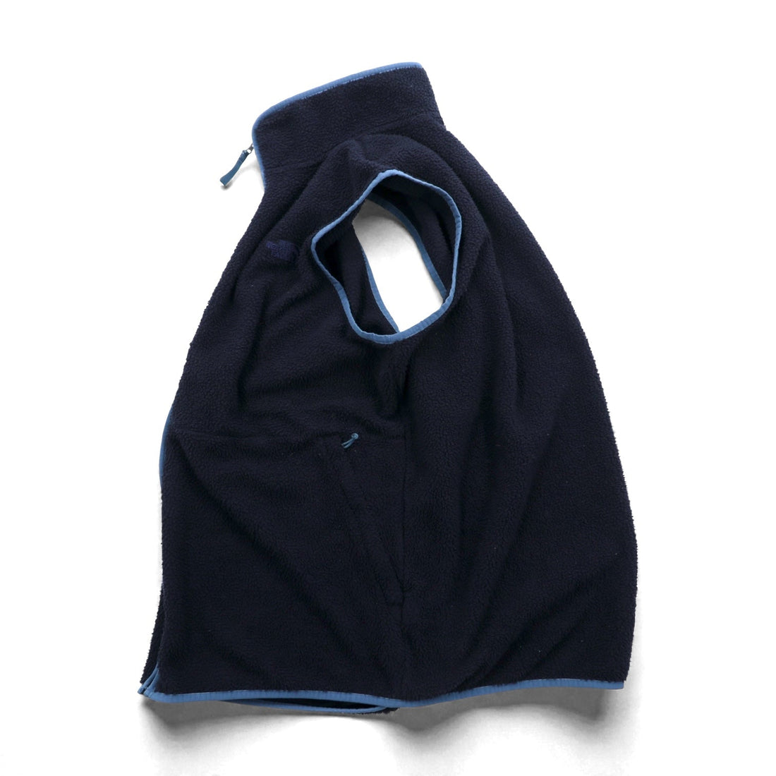 THE NORTH FACE ボア フリースベスト XL ネイビー ブルー スタンドカラー パイピング NF0A4XZE