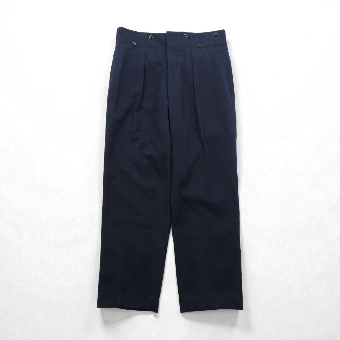 Vintage 60s Trousers Clayman & Sons Ltd スラックス パンツ M ネイビー ウール 8405-21-800-1044 60年代 カナダ軍