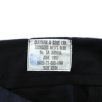 Vintage 60s Trousers Clayman & Sons Ltd スラックス パンツ M ネイビー ウール 8405-21-800-1044 60年代 カナダ軍