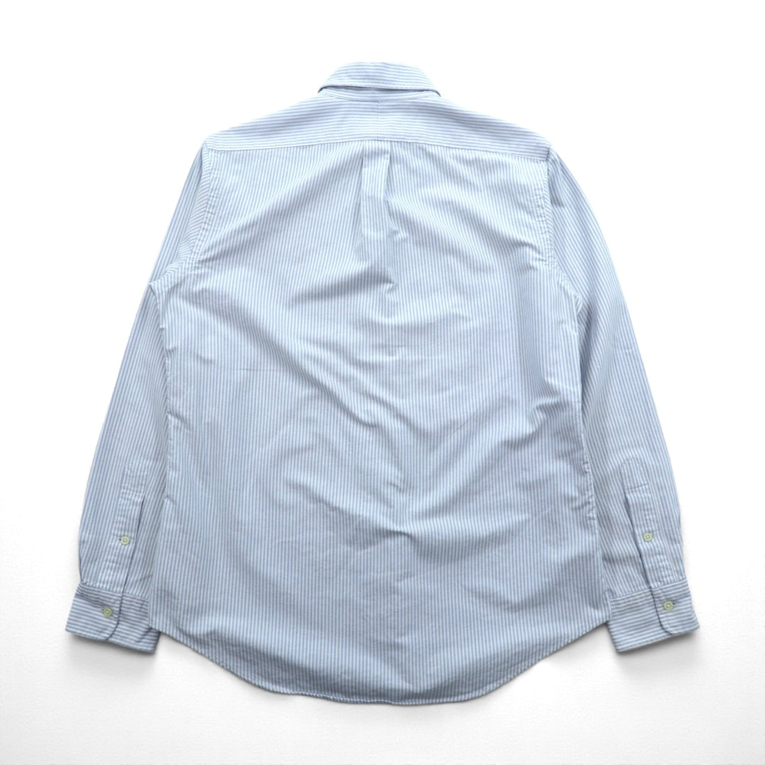 Ralph Lauren Oxford Button Down Shirt, Medium, Blue Stripe, Small Pony Embroidery