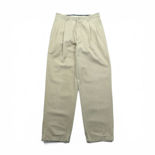 Polo Ralph Lauren 90年代 2タック ワイド チノパンツ スラックス M ベージュ ダブルカフス ポロチノ