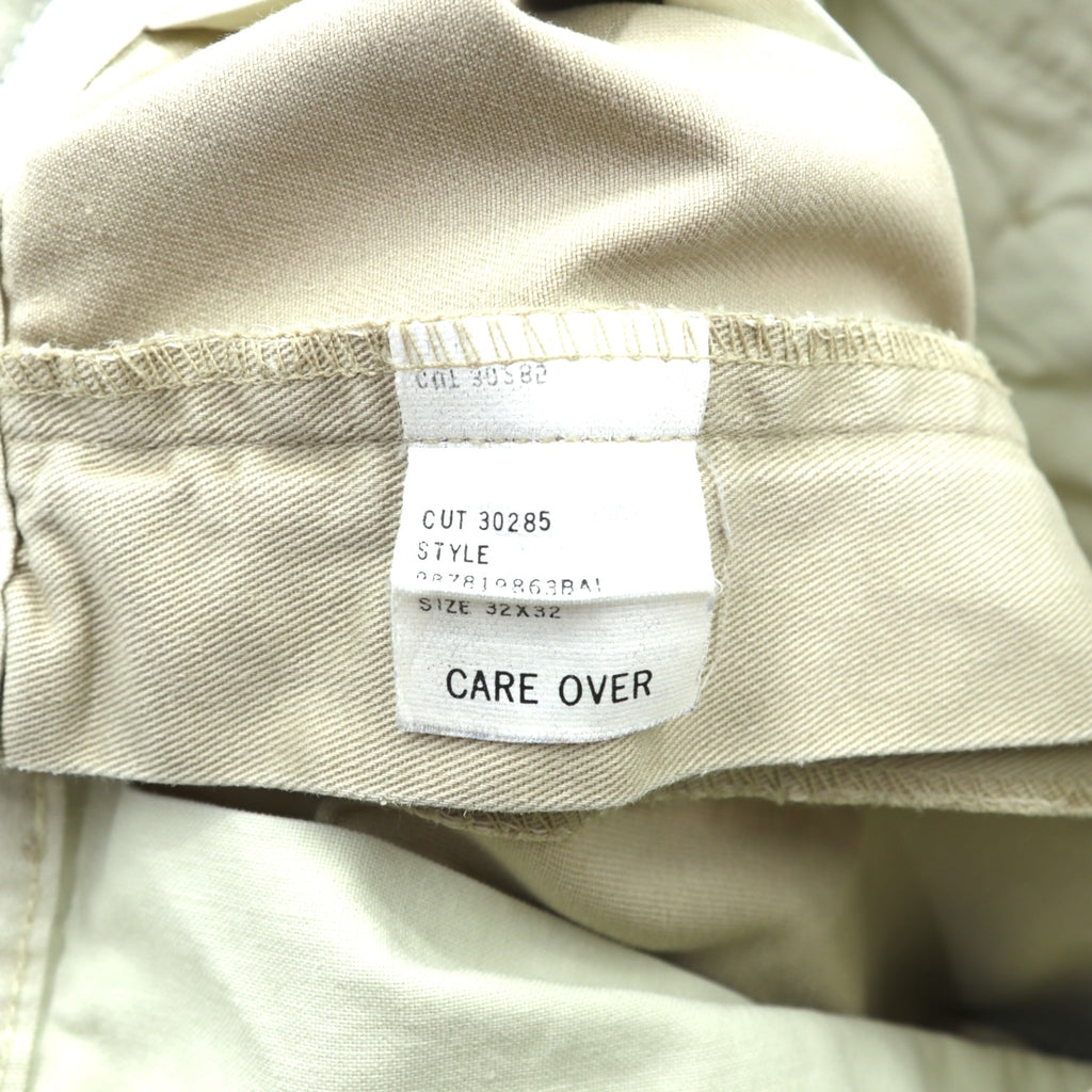 Polo Ralph Lauren 90年代 2タック ワイド チノパンツ スラックス M ベージュ ダブルカフス ポロチノ