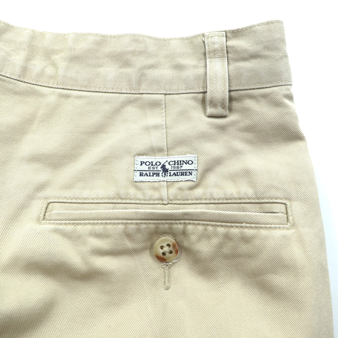 Polo Ralph Lauren 90年代 2タック ワイド チノパンツ スラックス M ベージュ ダブルカフス ポロチノ